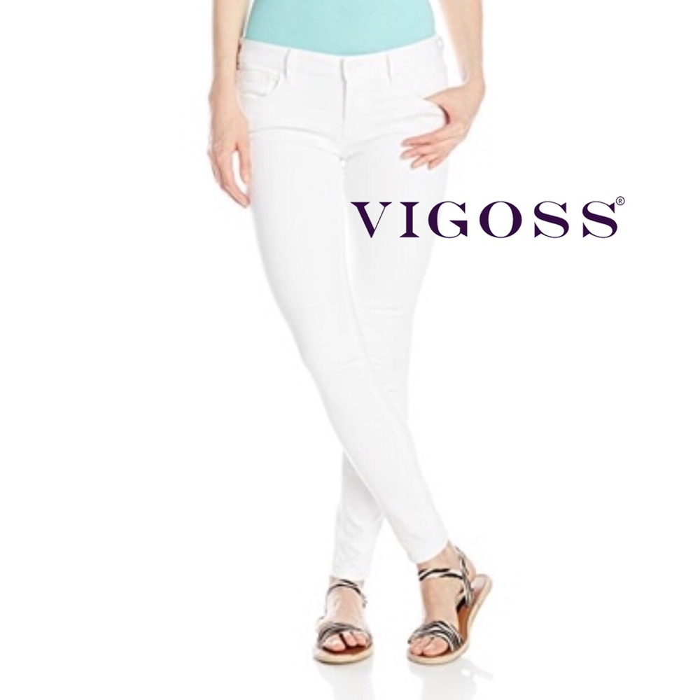 Vigoss The Jagger Super Skinny White Cropped Pants
